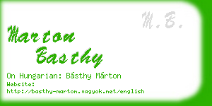 marton basthy business card