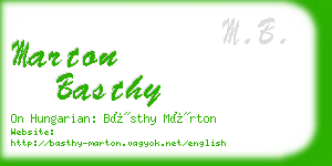 marton basthy business card